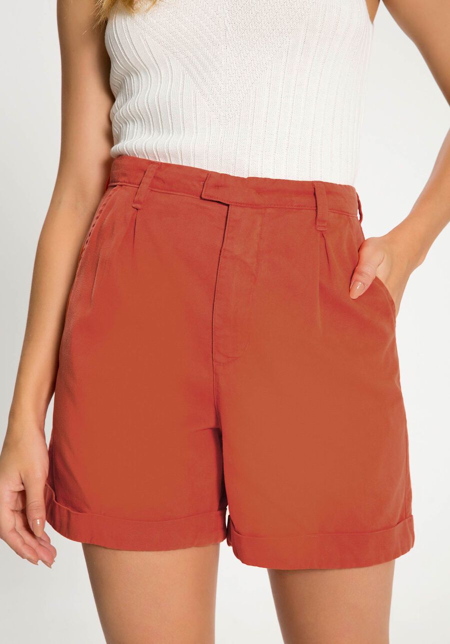 Bermuda Mommy em Sarja com Botão Interno, . Bermuda Mommy em Sarja com Botão Interno, , large.