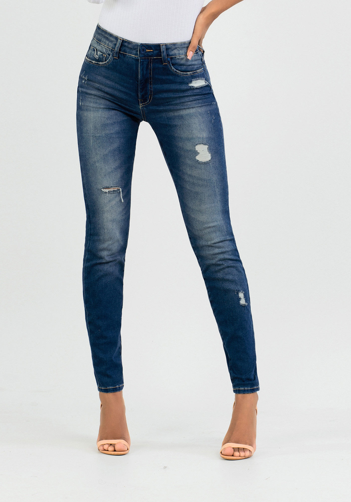 Cal&ccedil;a Skinny Levanta Bumbum Chapa Barriga, JEANS MEDIO, large.