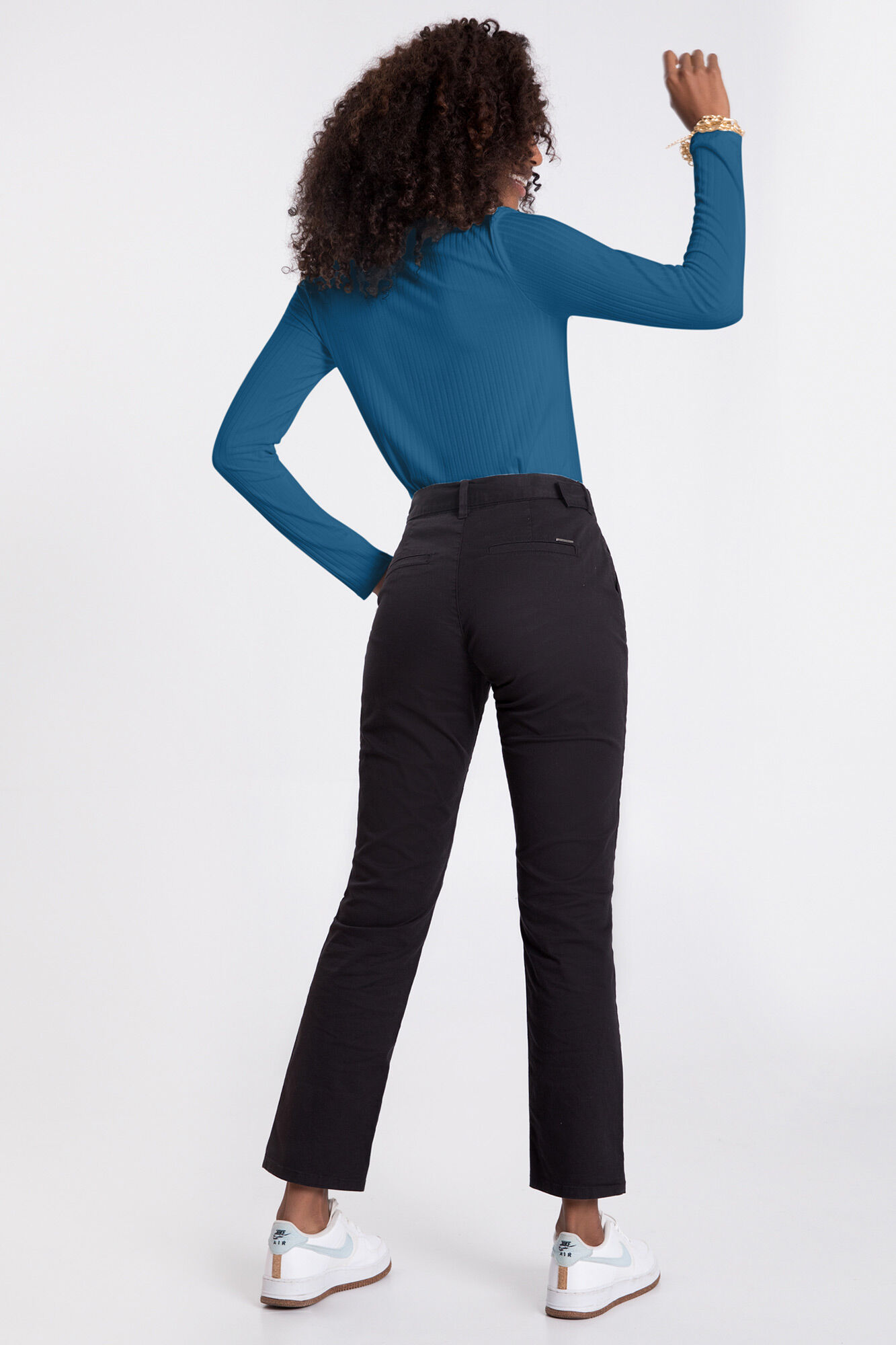 Blusa B&aacute;sica Canelada Manga Longa, , large.