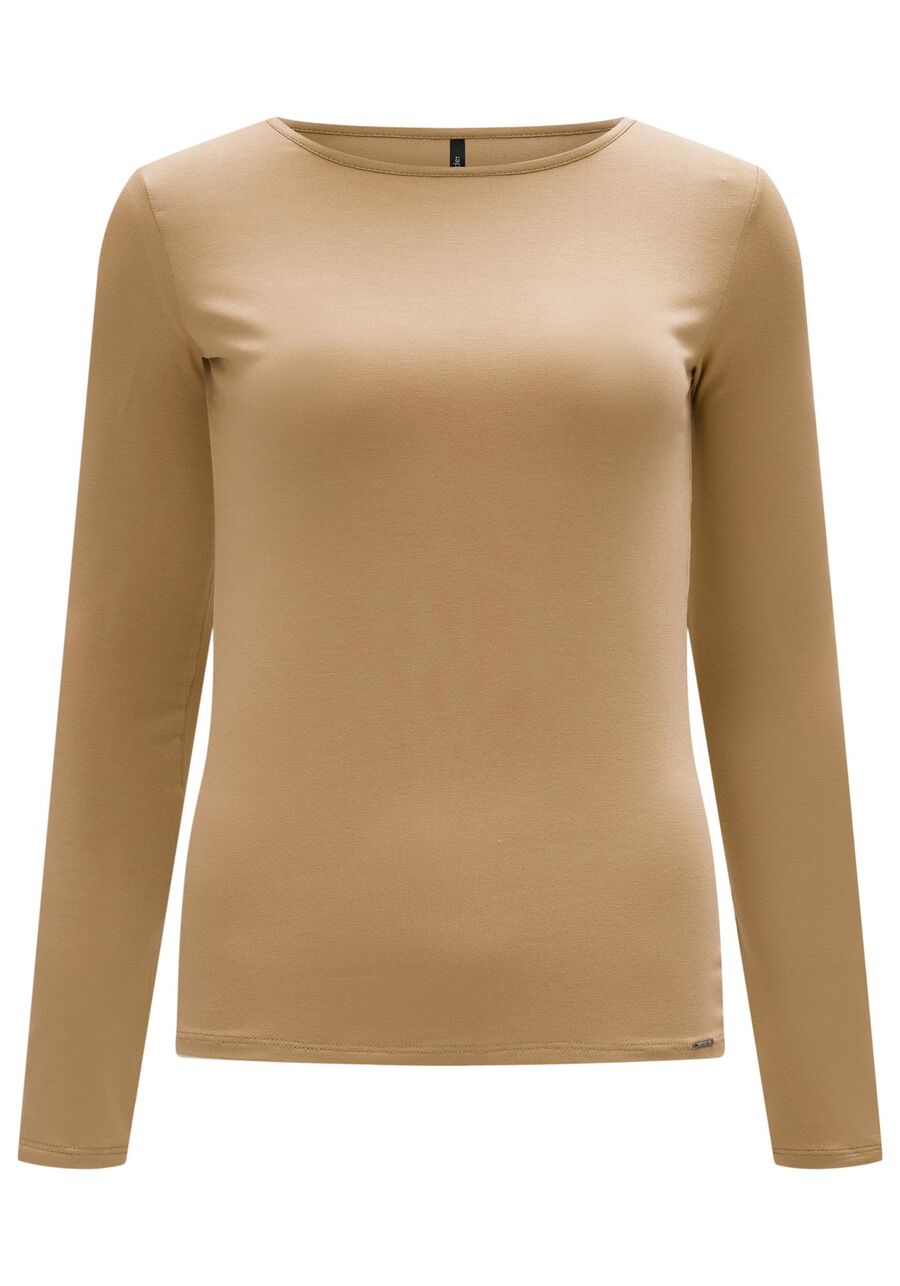 Blusa Básica De Mangas Longas Em Malha Com Elastano, . Blusa Básica De Mangas Longas Em Malha Com Elastano, , large.
