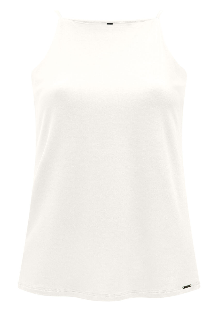 Blusa Com Decote Reto E Alças Em Malha De Viscose E Elastano, . Blusa Com Decote Reto E Alças Em Malha De Viscose E Elastano, , large.