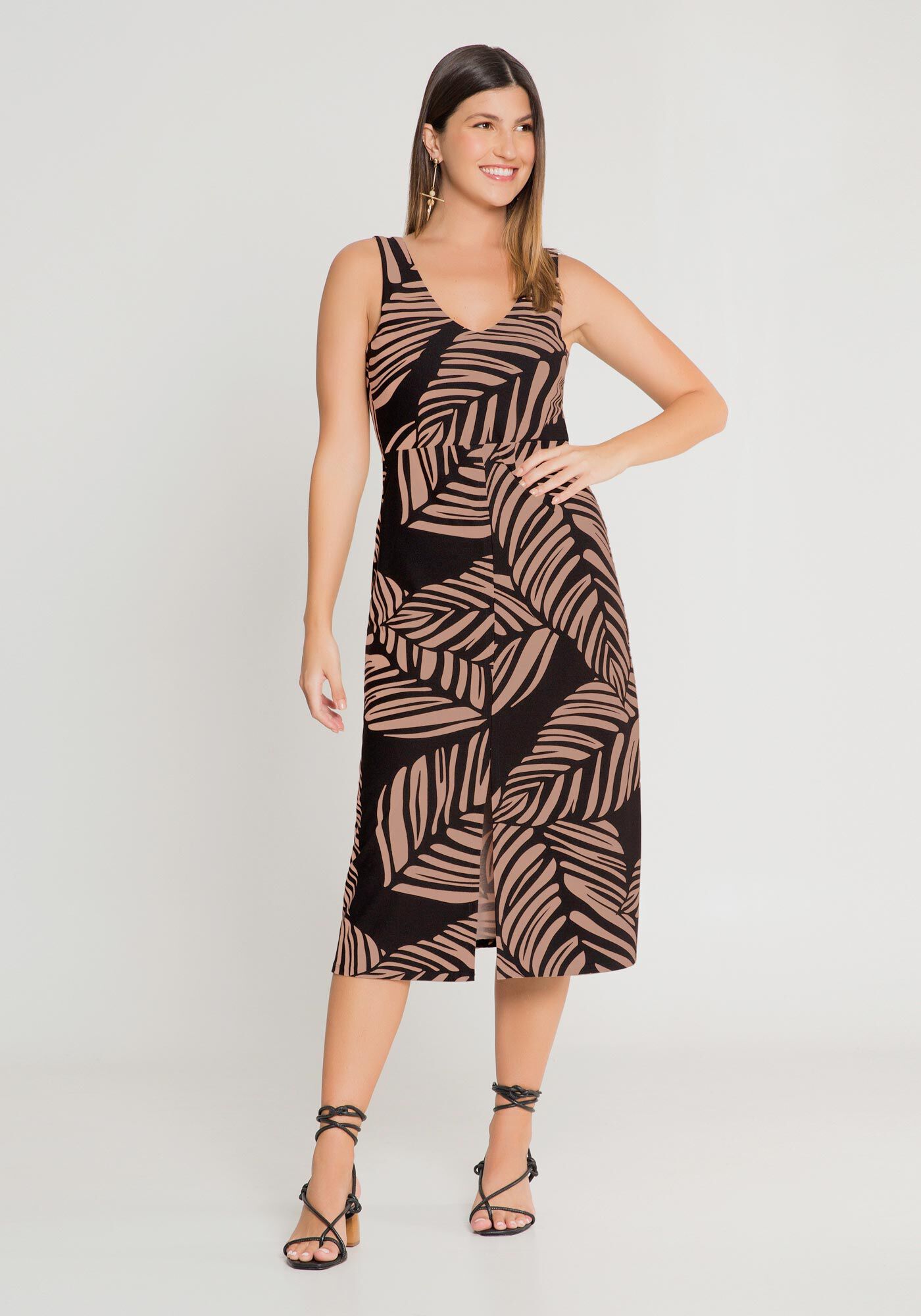 Vestido crepe de best sale malha