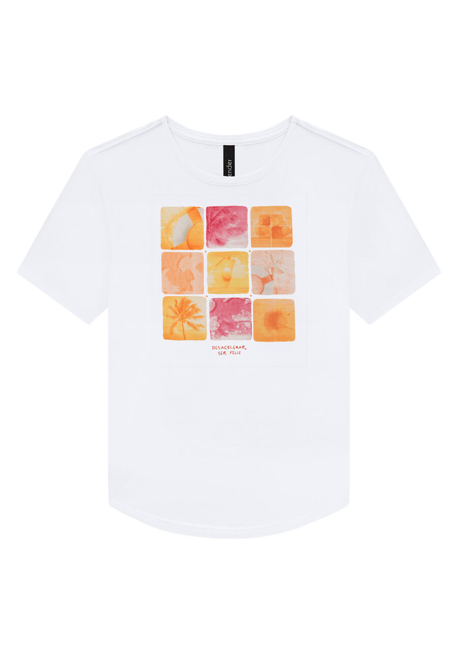 T-Shirt em Meia Malha Estampada, . T-Shirt em Meia Malha Estampada, , large.