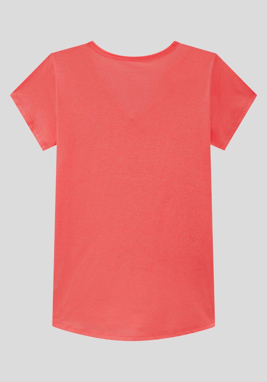 Blusa Manga Curta em Malha com Decote V, . Blusa Manga Curta em Malha com Decote V, , large.