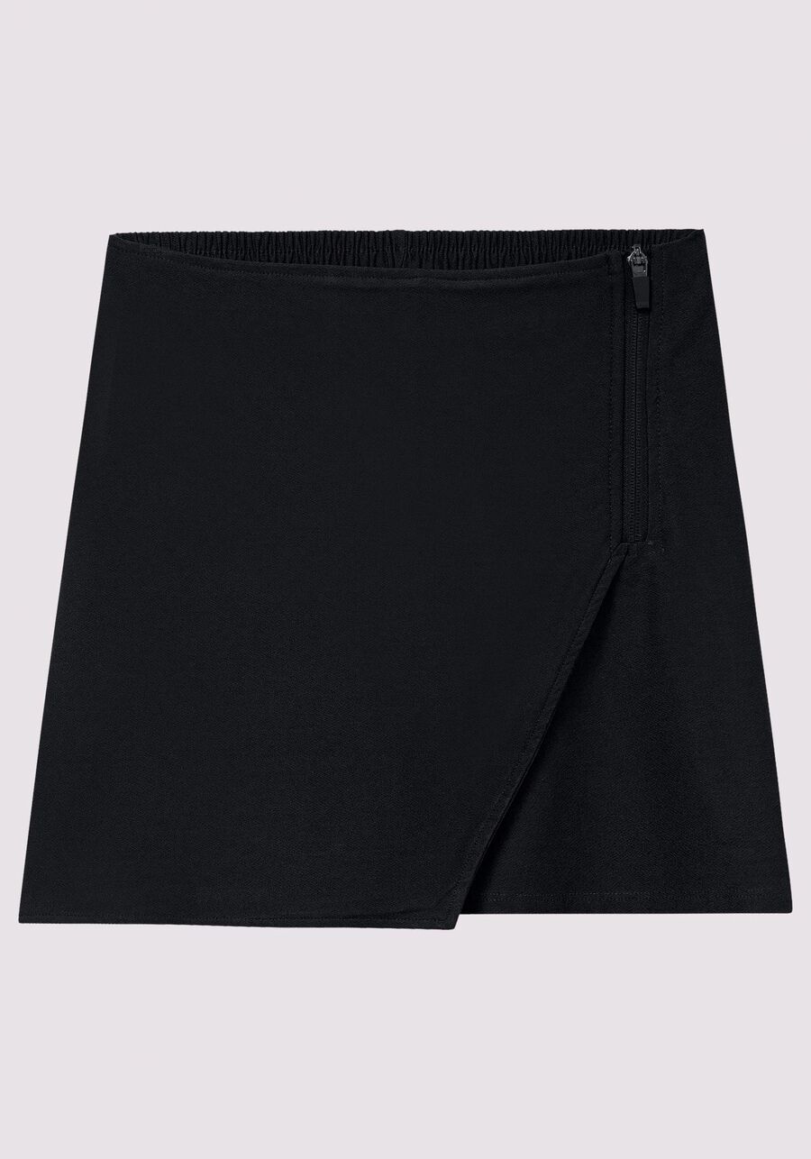 Shorts-Saia Juvenil em Malha Crepe com Zíper, . Shorts-Saia Juvenil em Malha Crepe com Zíper, , large.