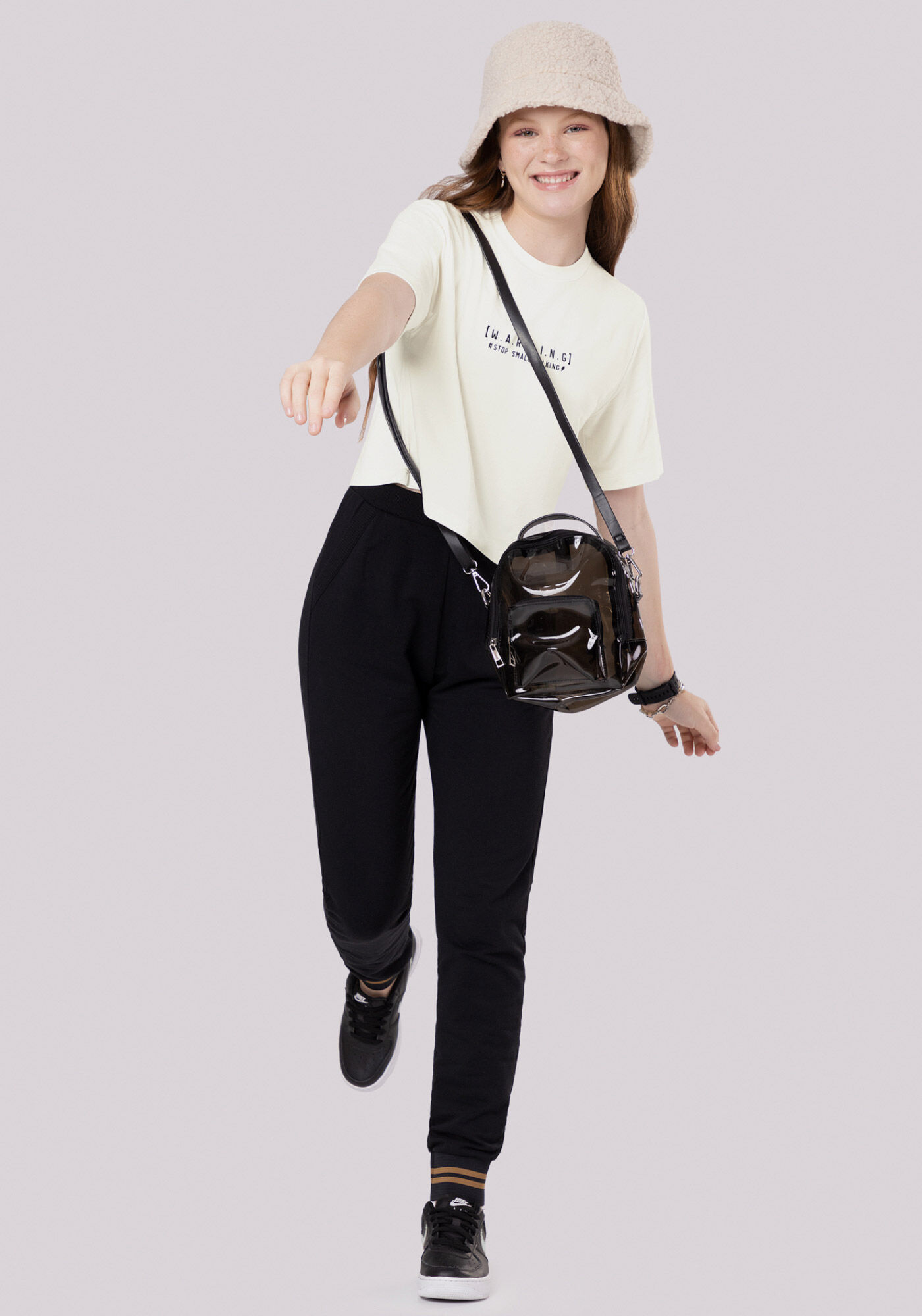 T-shirt Juvenil Ampla em Malha com Estampa, , large.