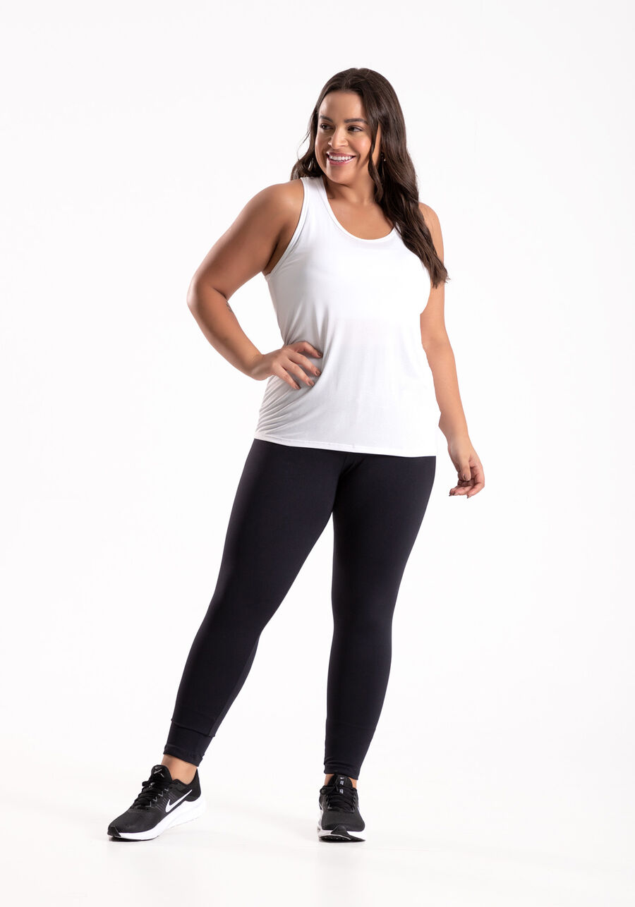 Blusa Regata Nadador Básica Em Malha De Poliamida, BRANCO. Blusa Regata Nadador Básica Em Malha De Poliamida, BRANCO, large.