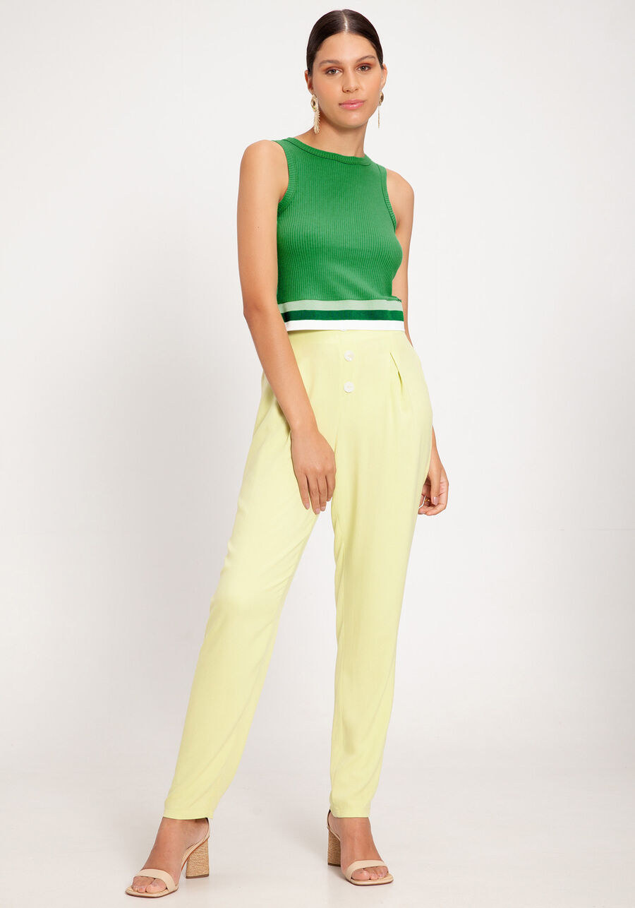 Regata Cropped Canelada com Retilínea Barra, . Regata Cropped Canelada com Retilínea Barra, , large.