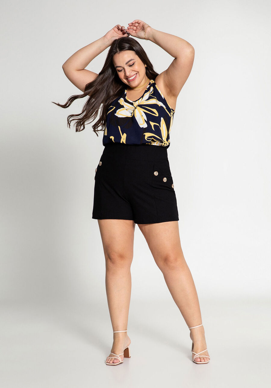 Regata Plus Size Estampada Tecido Rayon, MARINHO ACTION. Regata Plus Size Estampada Tecido Rayon, MARINHO ACTION, large.