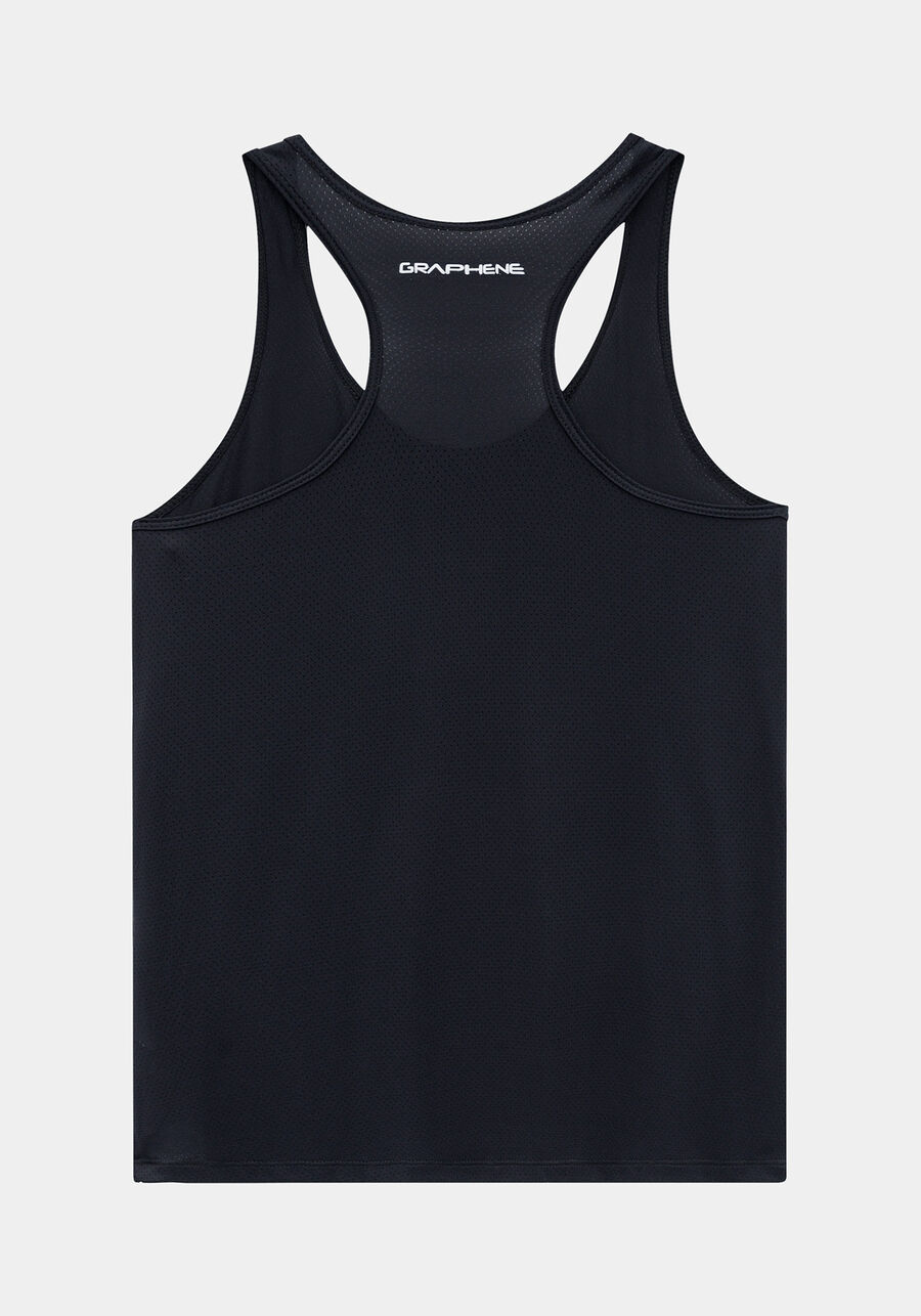 Blusa Regata Nadador Básica Em Malha De Poliamida, PRETO REATIVO. Blusa Regata Nadador Básica Em Malha De Poliamida, PRETO REATIVO, large.