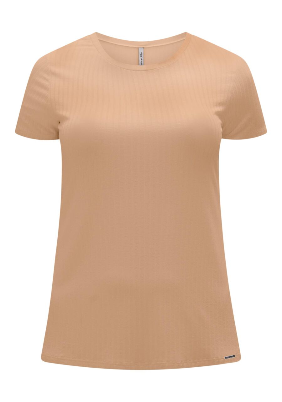 Blusa De Mangas Curtas Em Malha Canelada De Viscose, . Blusa De Mangas Curtas Em Malha Canelada De Viscose, , large.
