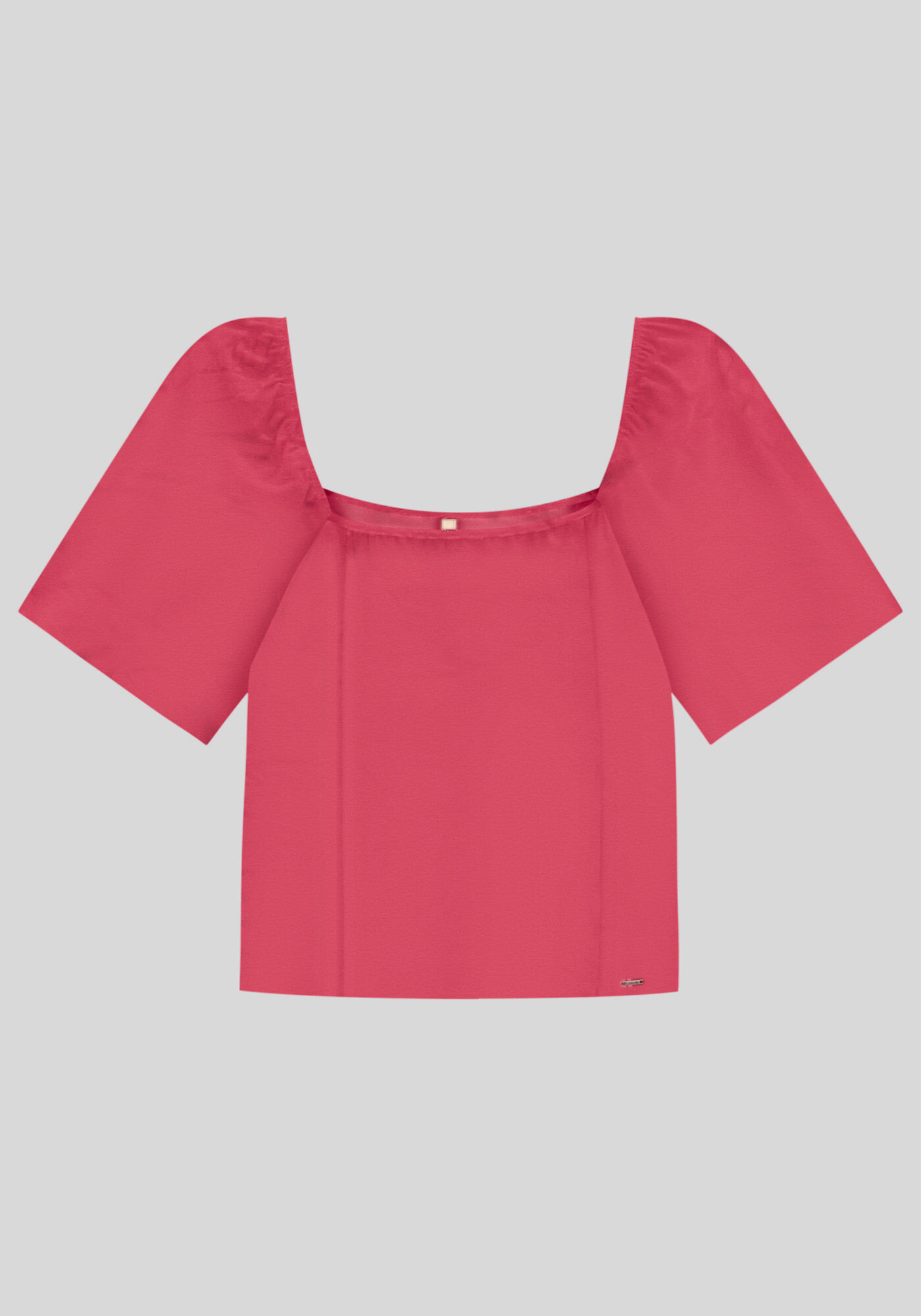 Blusa Plus Size Manga Flare com Decote Quadrado Lunender