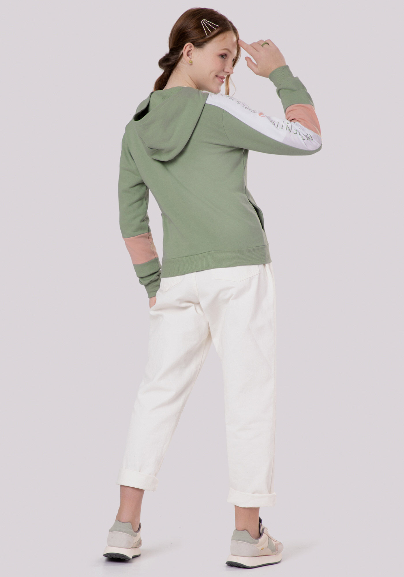 Jaqueta Juvenil em Moletom com Capuz, , large.