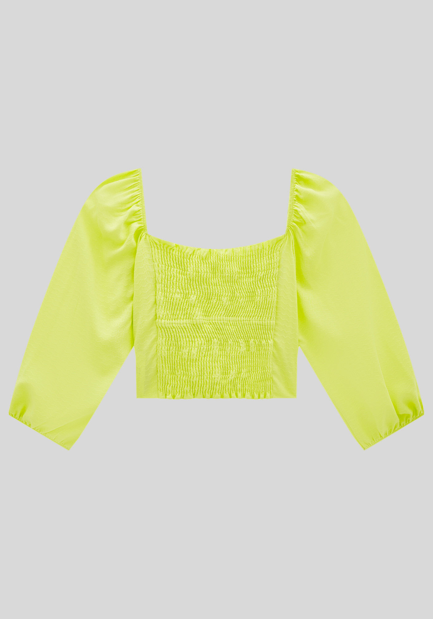 ファッション 通販 Blusa Lunender | Bordados e Bufante 3/4 Manga com Cropped タイヤ・ホイール