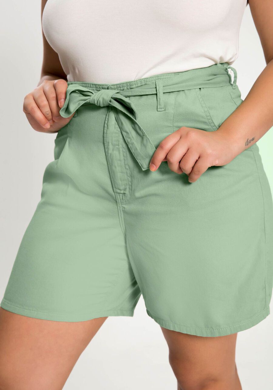 Shorts Sarja Plus Size Clochard com Cinto, . Shorts Sarja Plus Size Clochard com Cinto, , large.