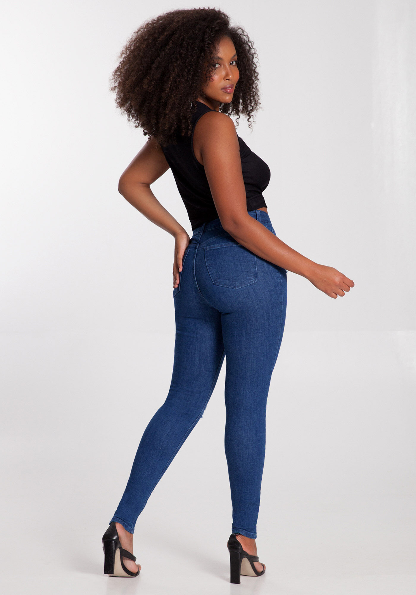 Calça jeans cheap skinny destroyed