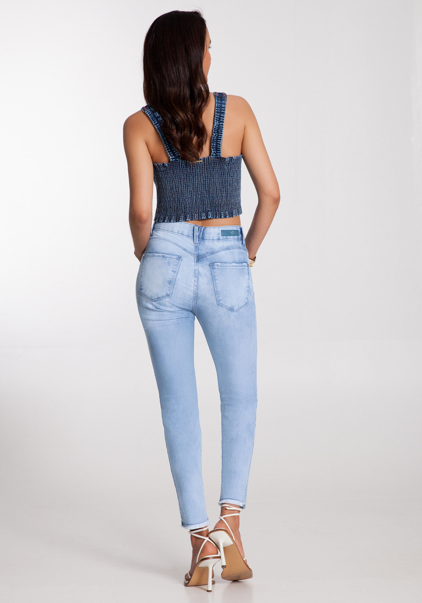 Cal a Jeans Skinny Chapa Barriga Modeladora Lunender
