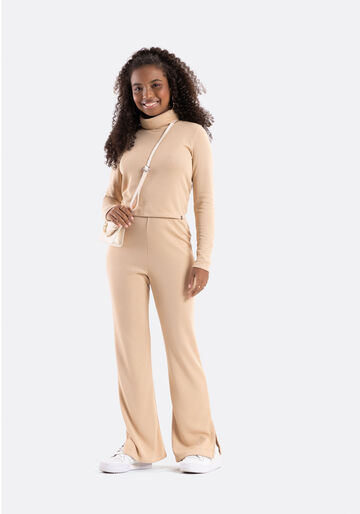 Conjunto Juvenil Com Calça E Blusa De Mangas Longas, BEGE FOLCLORE. Conjunto Juvenil Com Calça E Blusa De Mangas Longas, BEGE FOLCLORE, large.