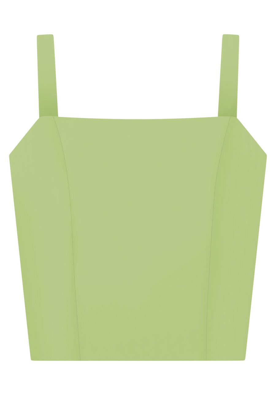 Blusa Cropped em Viscose com Decote Reto, . Blusa Cropped em Viscose com Decote Reto, , large.