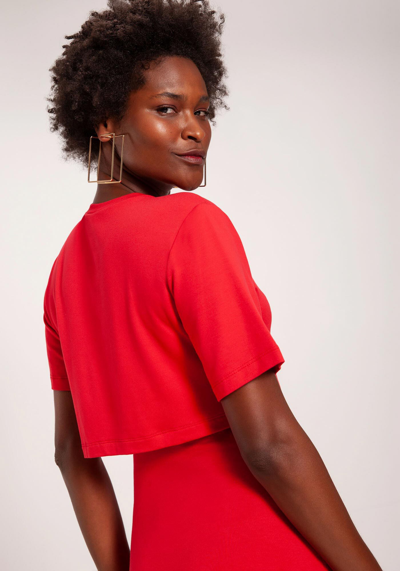 Blusa Cropped em Moletom Viscose B&aacute;sica, , large.