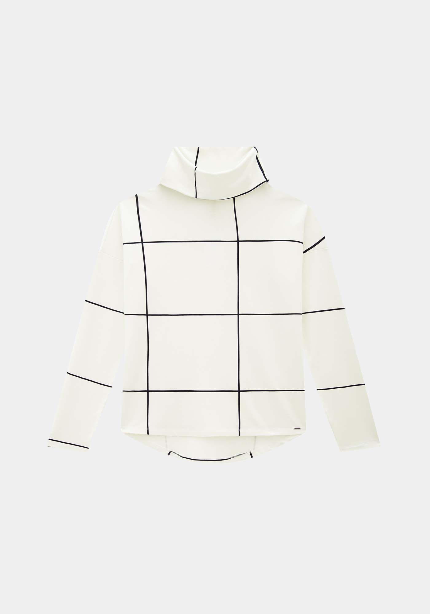 Conjunto Blusa Gola Alta e Cal&ccedil;a em Moletom Viscose, JANELAS OFF, large.