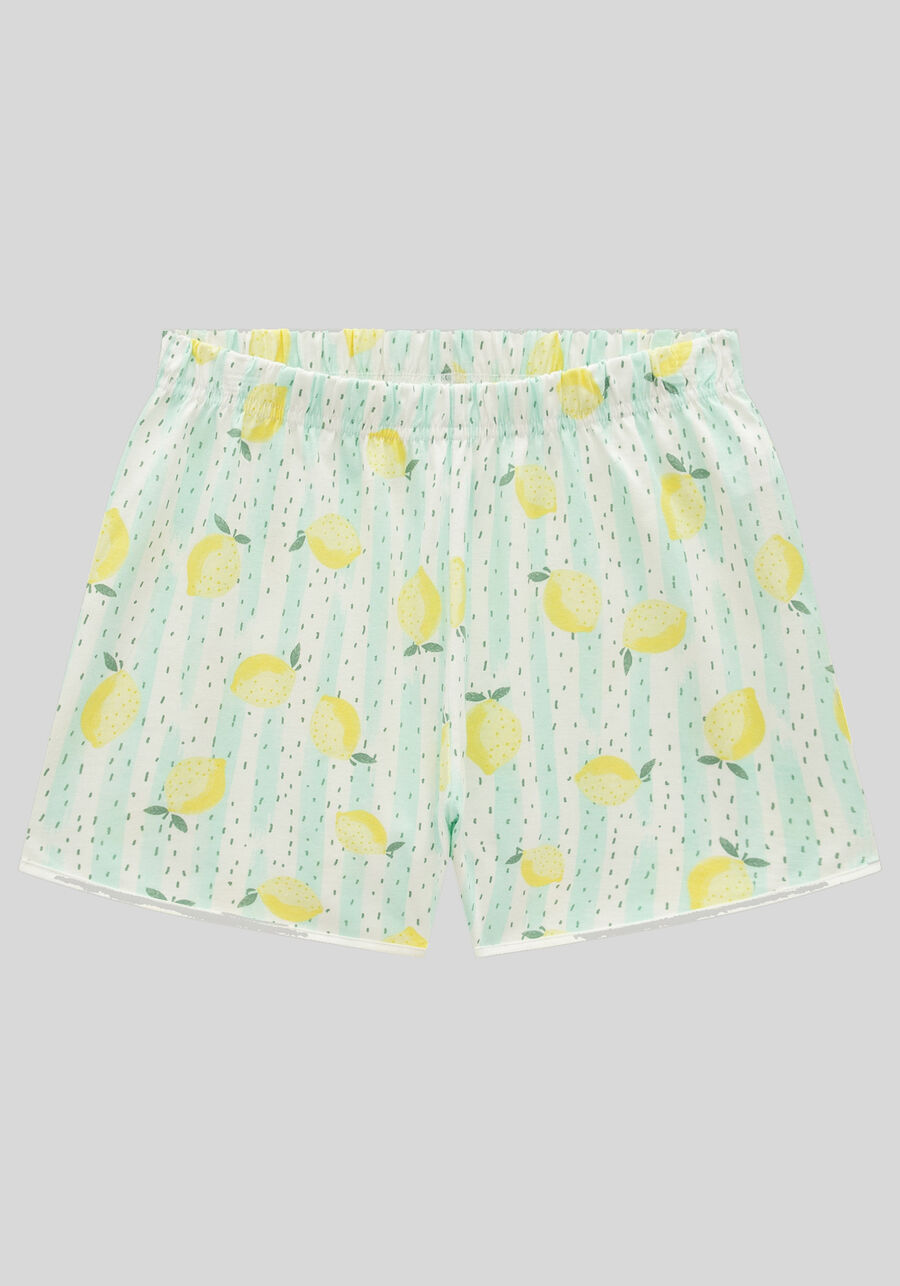 Pijama Curto Estampado com Blusa e Shorts, SICILIA VERDE. Pijama Curto Estampado com Blusa e Shorts, SICILIA VERDE, large.