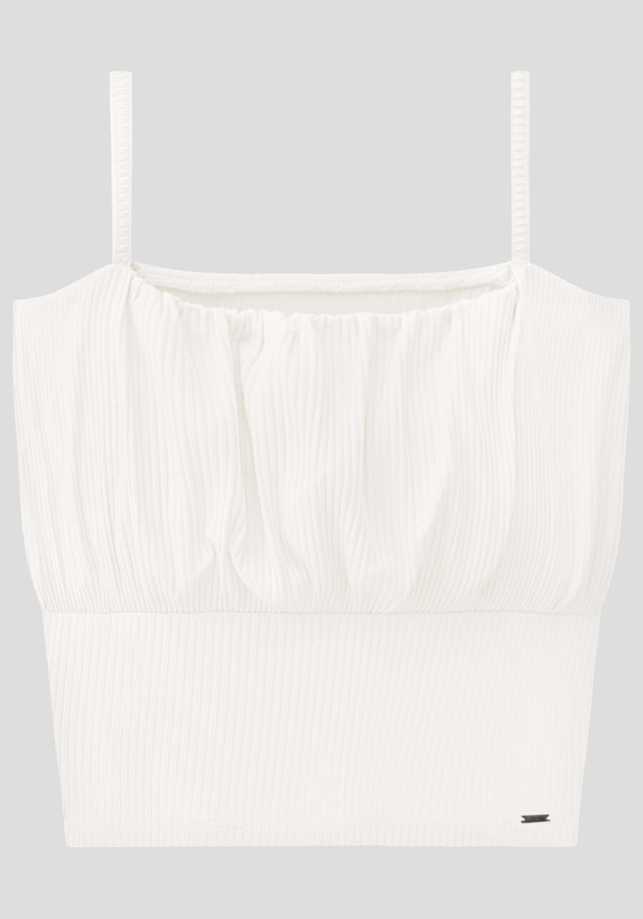 Blusa Cropped Canelada com Busto Franzido, . Blusa Cropped Canelada com Busto Franzido, , large.