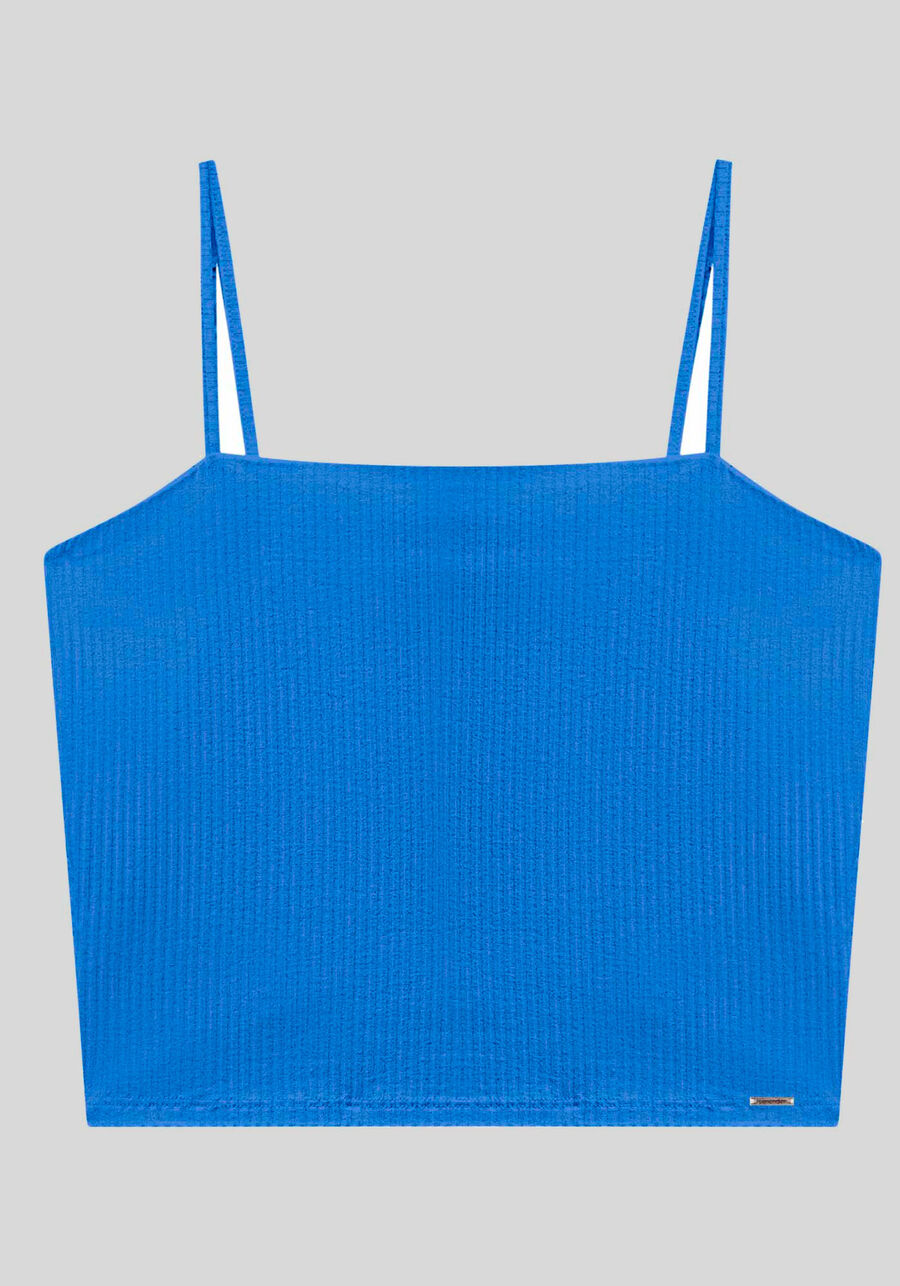 Blusa Regata Curta De Alças Finas Em Malha Canelada, . Blusa Regata Curta De Alças Finas Em Malha Canelada, , large.