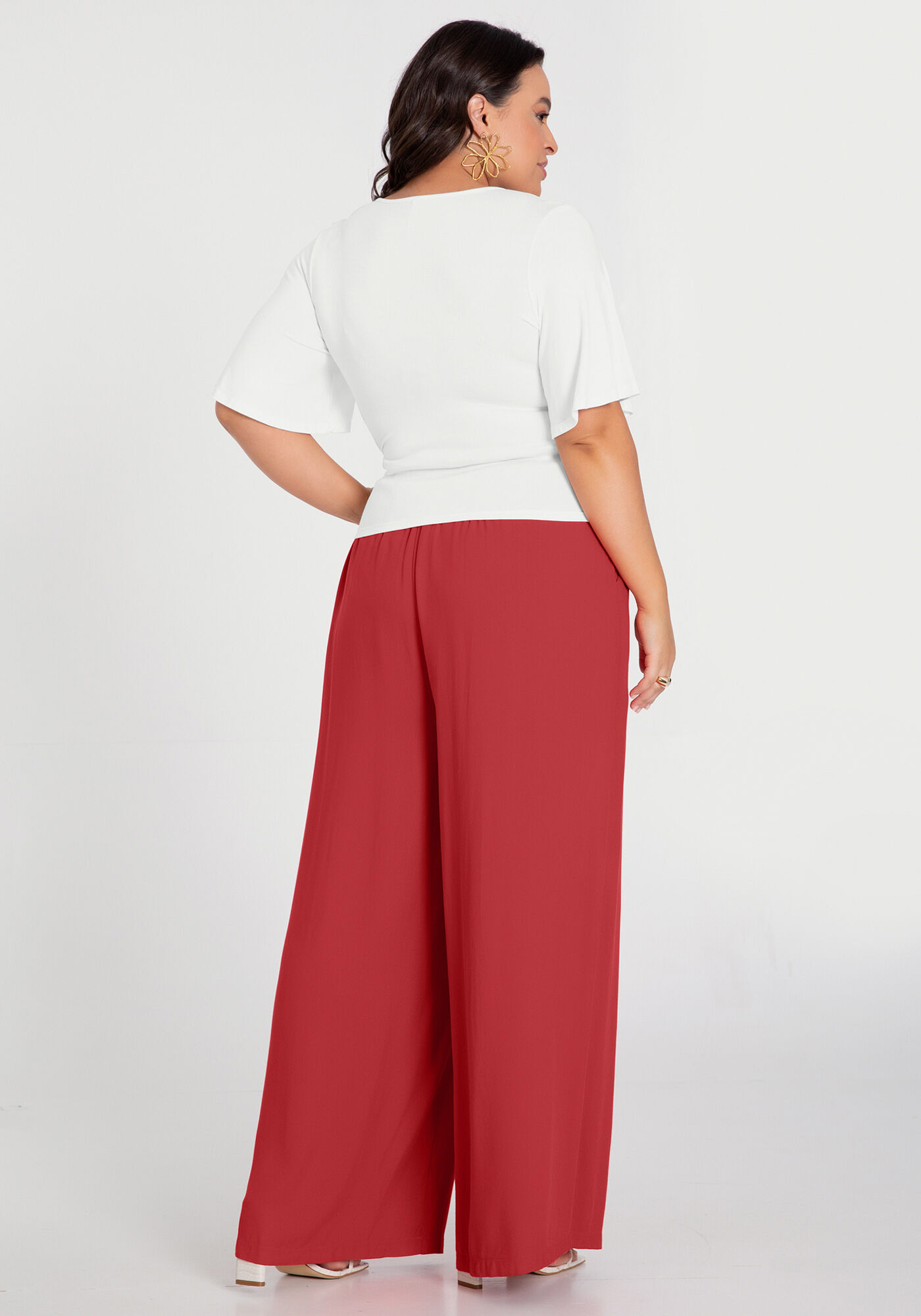 Blusa Plus Size em Malha com Decote Transpassado, , large.