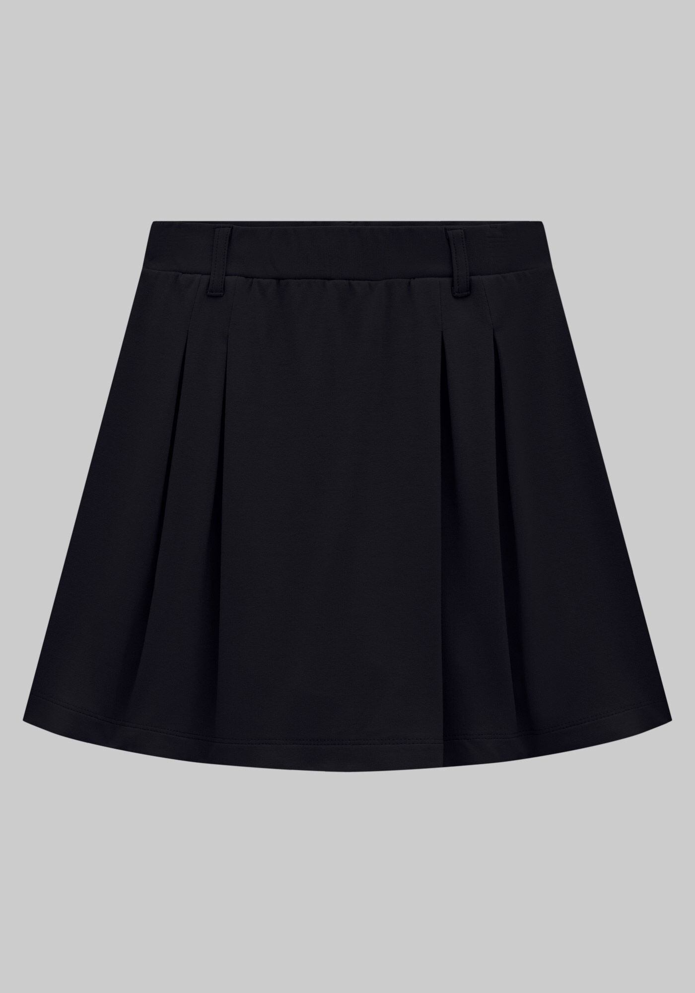 Shorts-Saia Juvenil com Pregas, PRETO REATIVO, large.