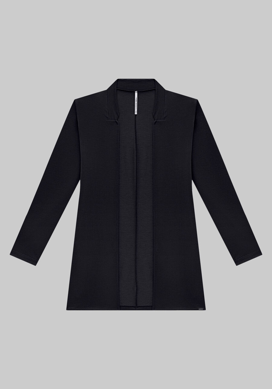 Casaco Alongado Plus Size em Moletom Denim, . Casaco Alongado Plus Size em Moletom Denim, , large.