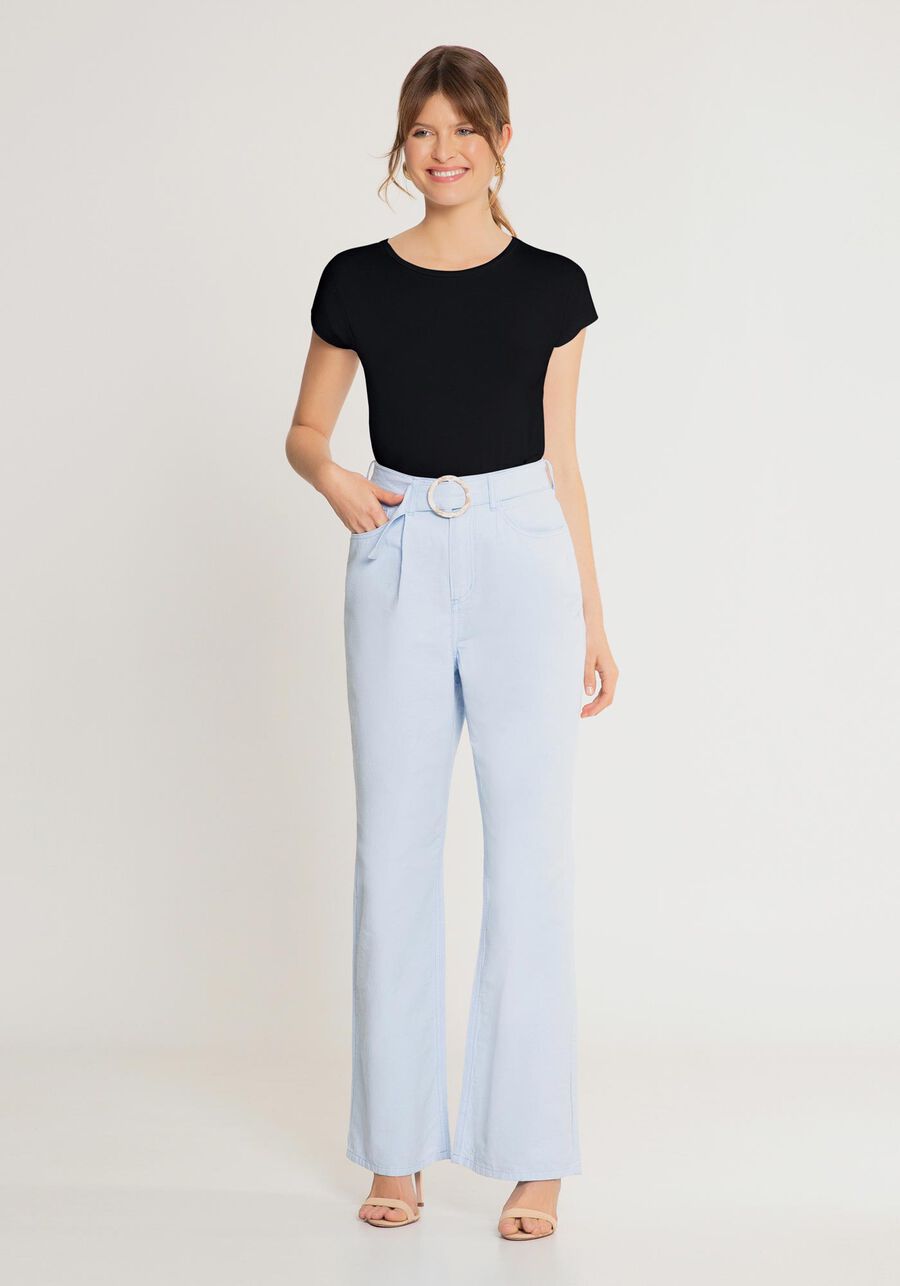 Blusa Básica Lisa De Mangas Curtas Em Malha De Viscose, . Blusa Básica Lisa De Mangas Curtas Em Malha De Viscose, , large.