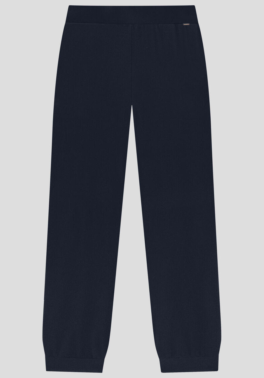 Calça Jogger Plus Size em Moletom com Bolsos, MARINHO IMPERIO. Calça Jogger Plus Size em Moletom com Bolsos, MARINHO IMPERIO, large.