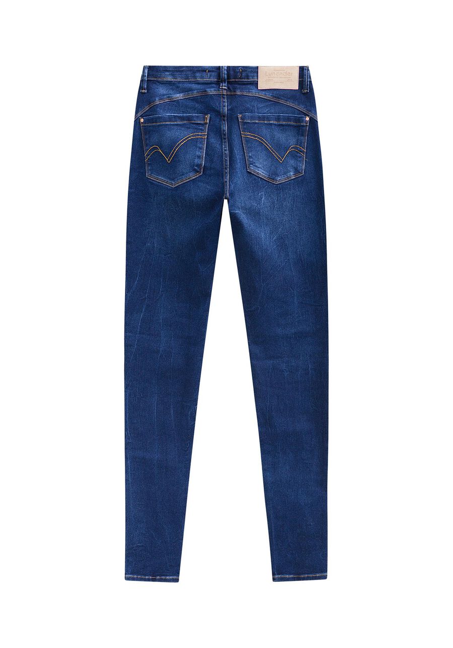 Calça Jeans Com Elastano, JEANS ESCURO, large.