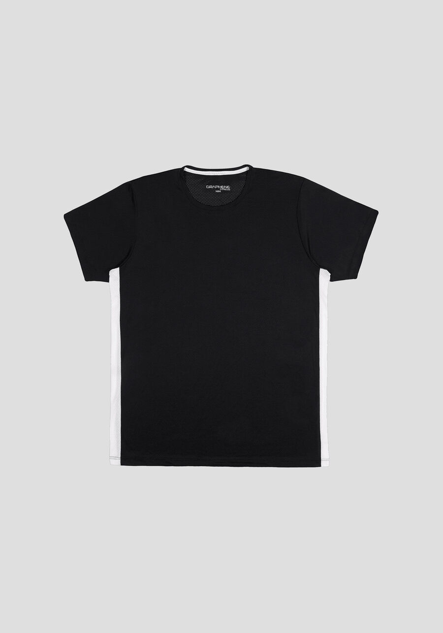 Camiseta Masculina em Malha com Recorte Lateral, . Camiseta Masculina em Malha com Recorte Lateral, , large.