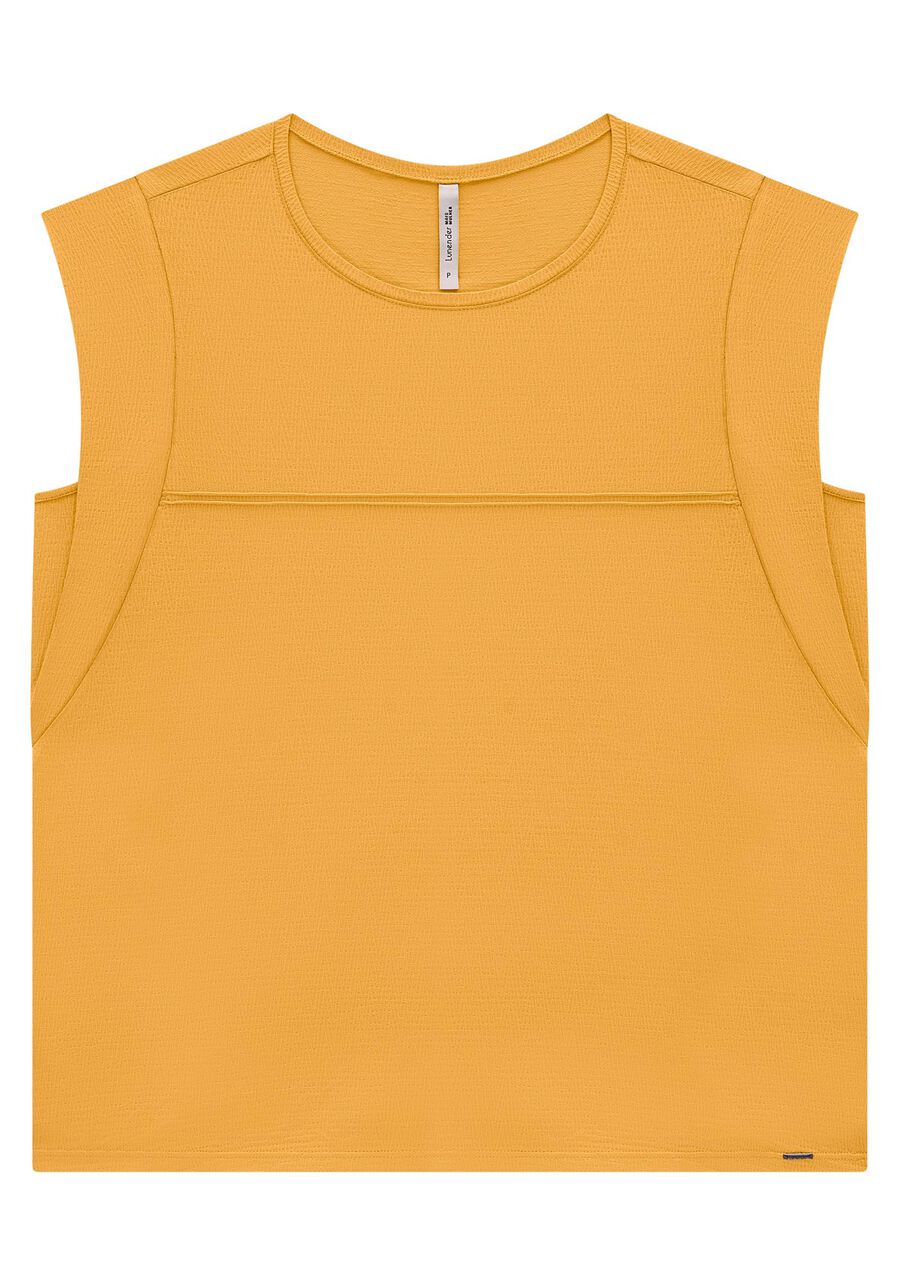 Regata Plus Size Muscle Tee em Malha com Recorte, AMARELO LIMELIGHT. Regata Plus Size Muscle Tee em Malha com Recorte, AMARELO LIMELIGHT, large.
