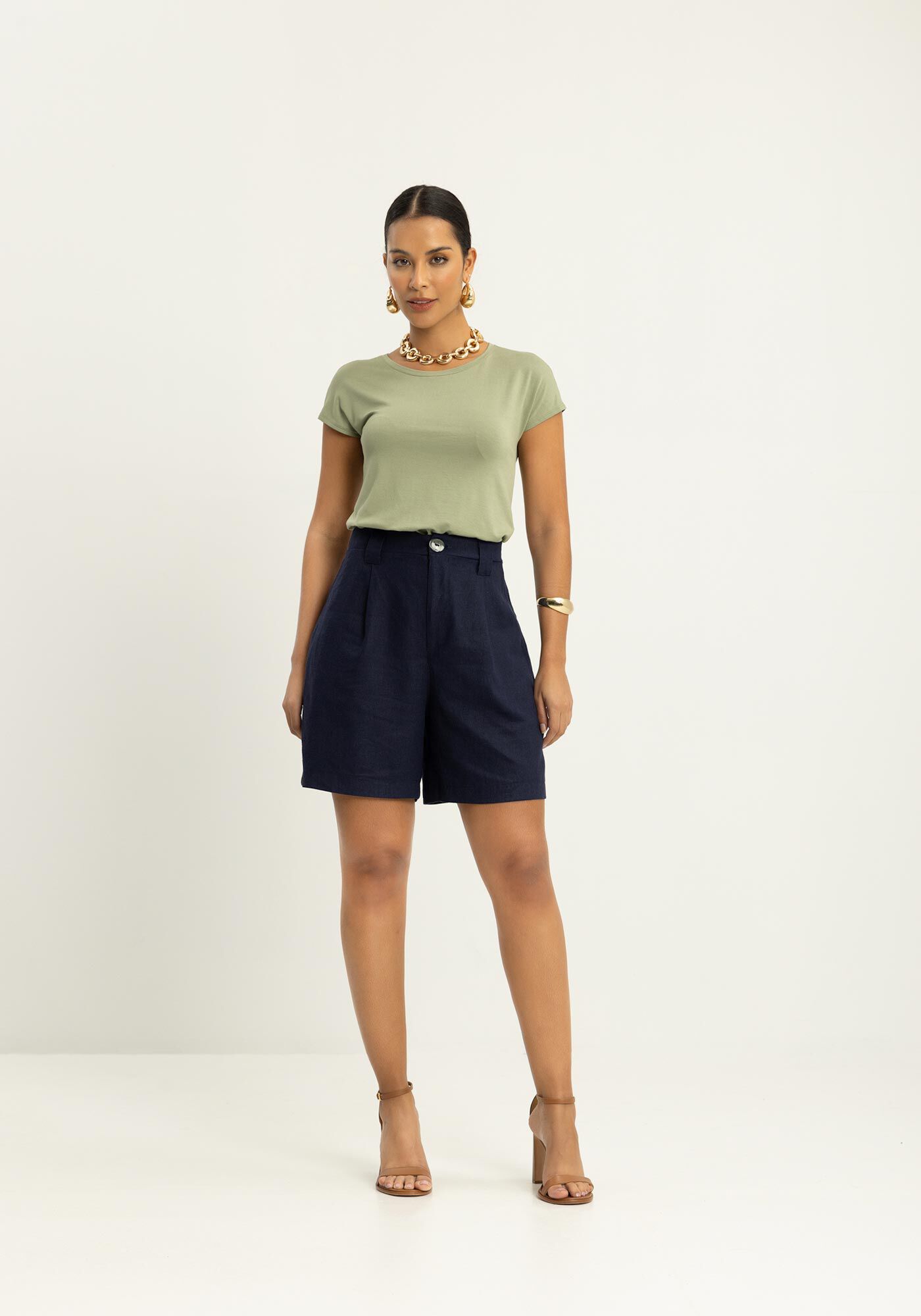 Blusa Lisa B&aacute;sica Em Malha De Viscose Com Elastano, , large.