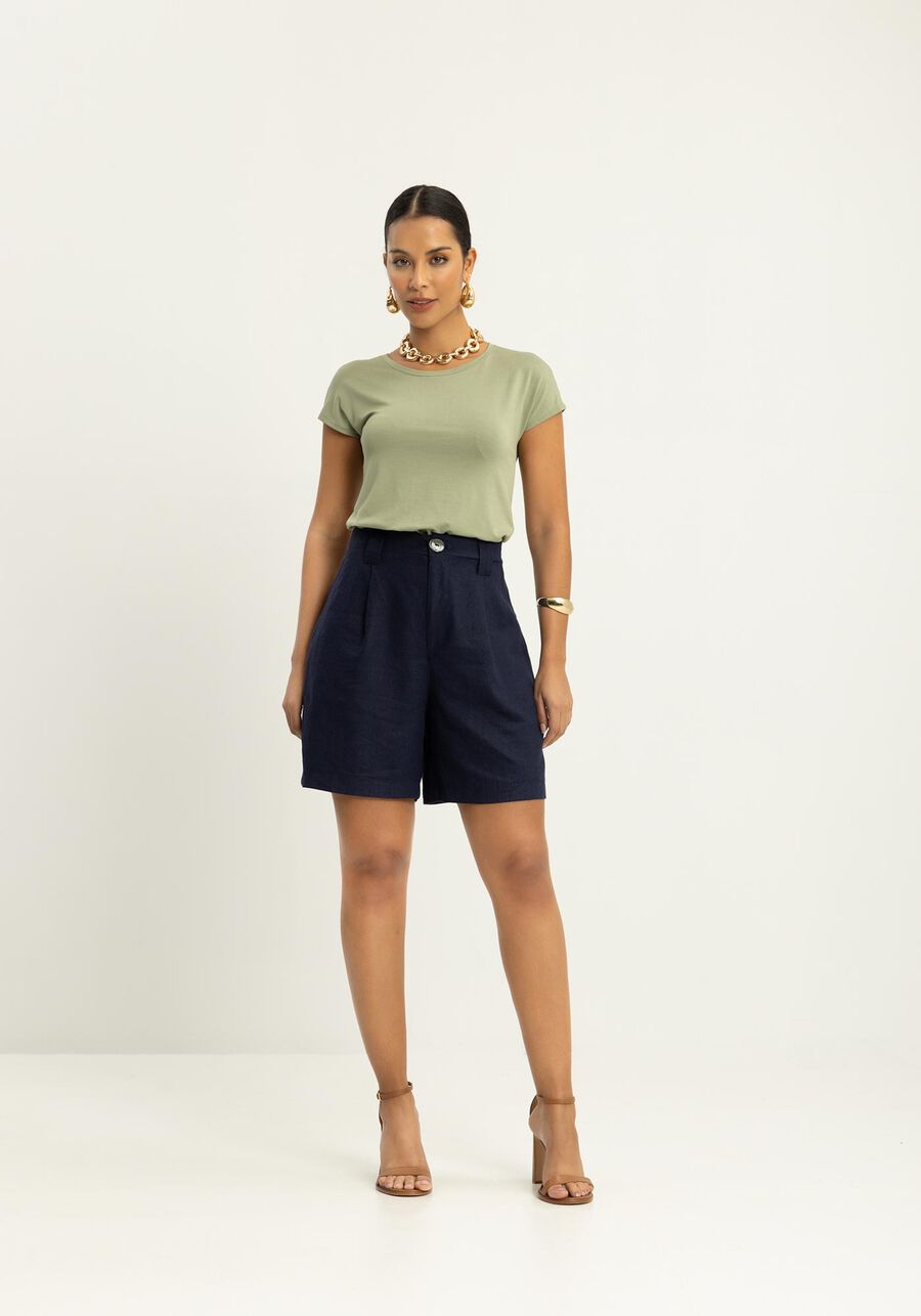 Blusa Lisa Básica Em Malha De Viscose Com Elastano, . Blusa Lisa Básica Em Malha De Viscose Com Elastano, , large.