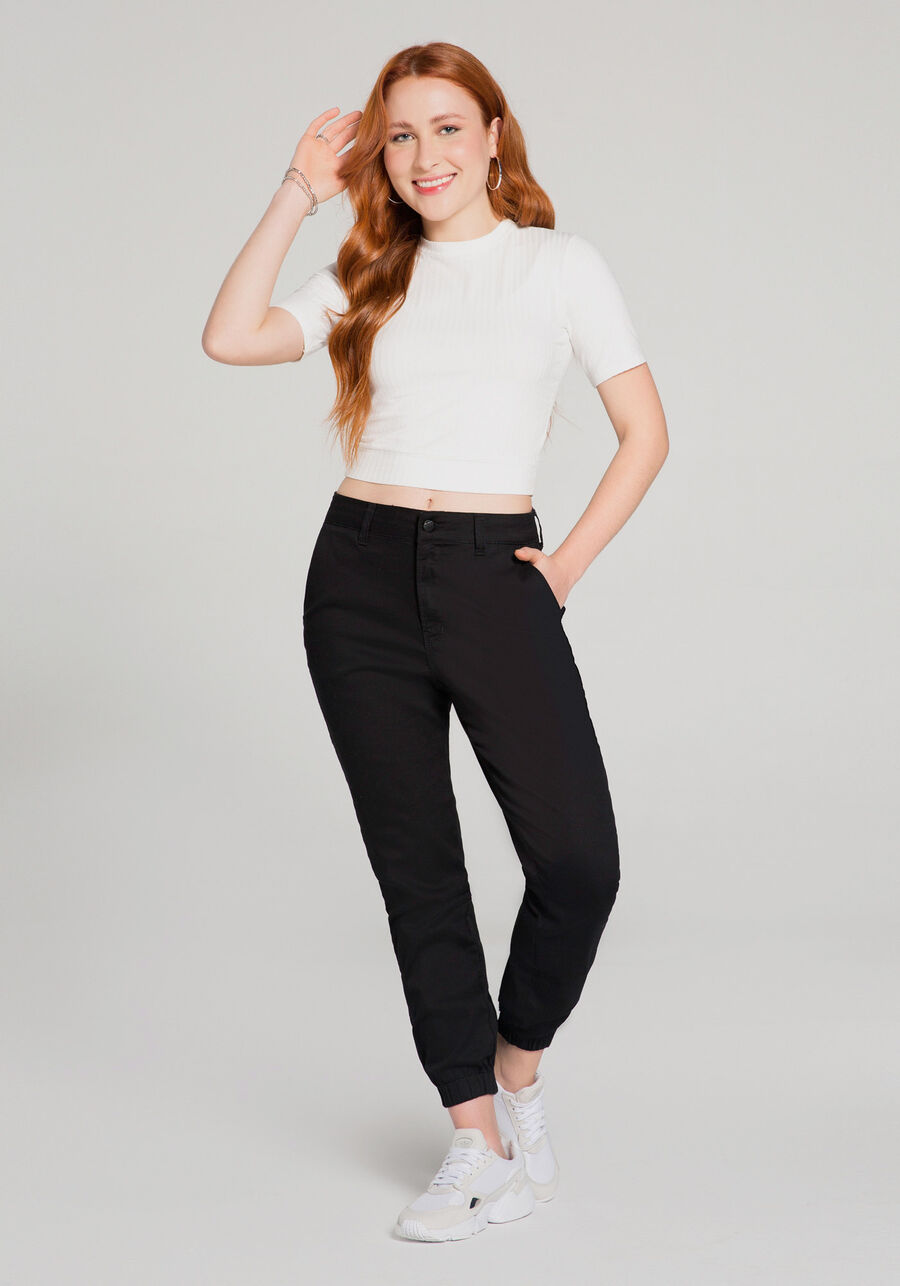 Calça Sarja Jogging Não Desbota, . Calça Sarja Jogging Não Desbota, , large.