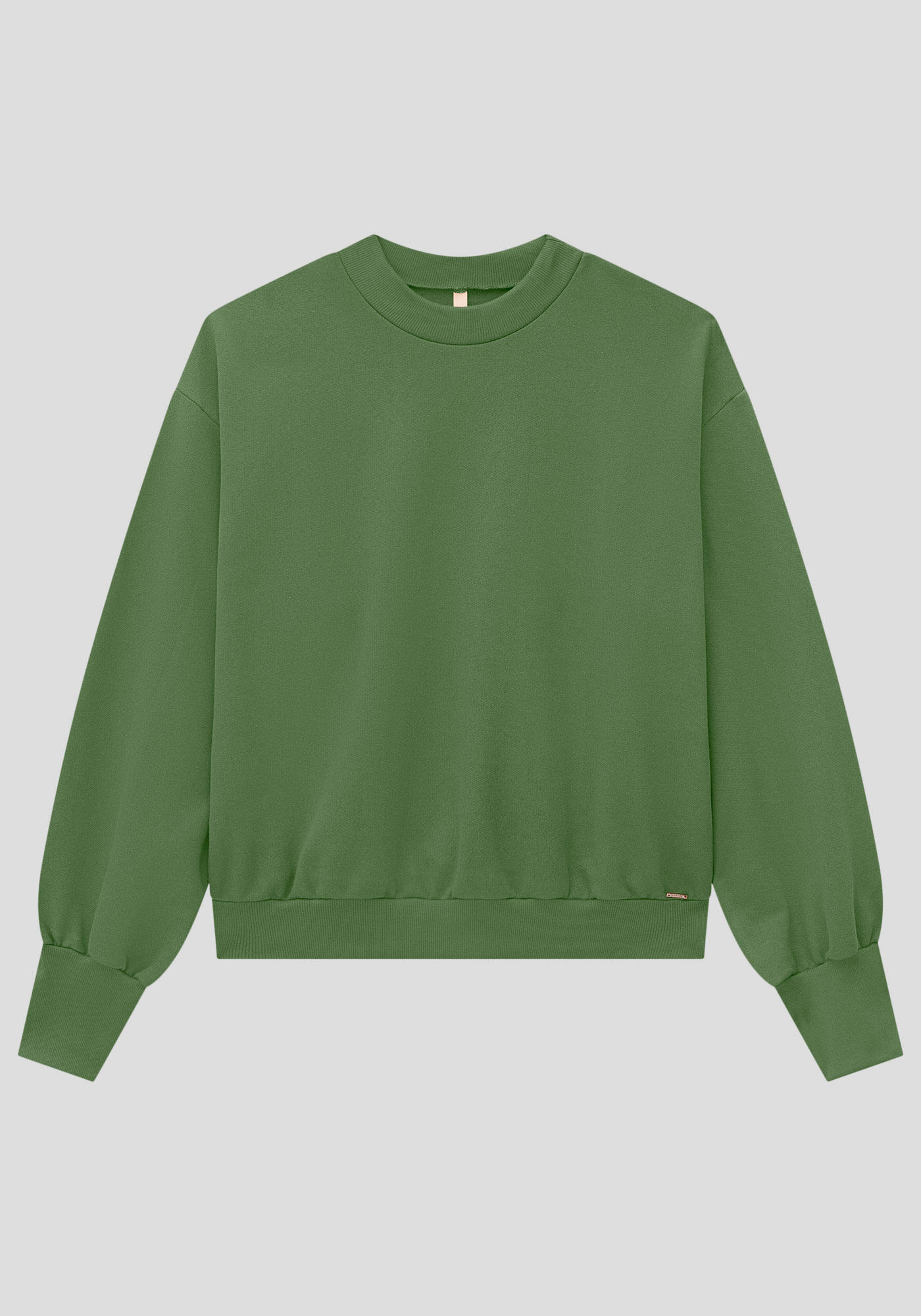 Blus&atilde;o B&aacute;sico Plus Size Em Moletom Felpado De Algod&atilde;o, , large.