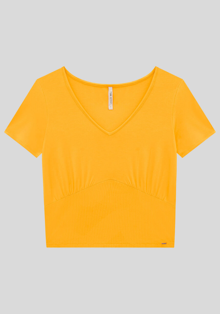 Blusa Cropped Plus Size Canelada com Franzido Busto, . Blusa Cropped Plus Size Canelada com Franzido Busto, , large.