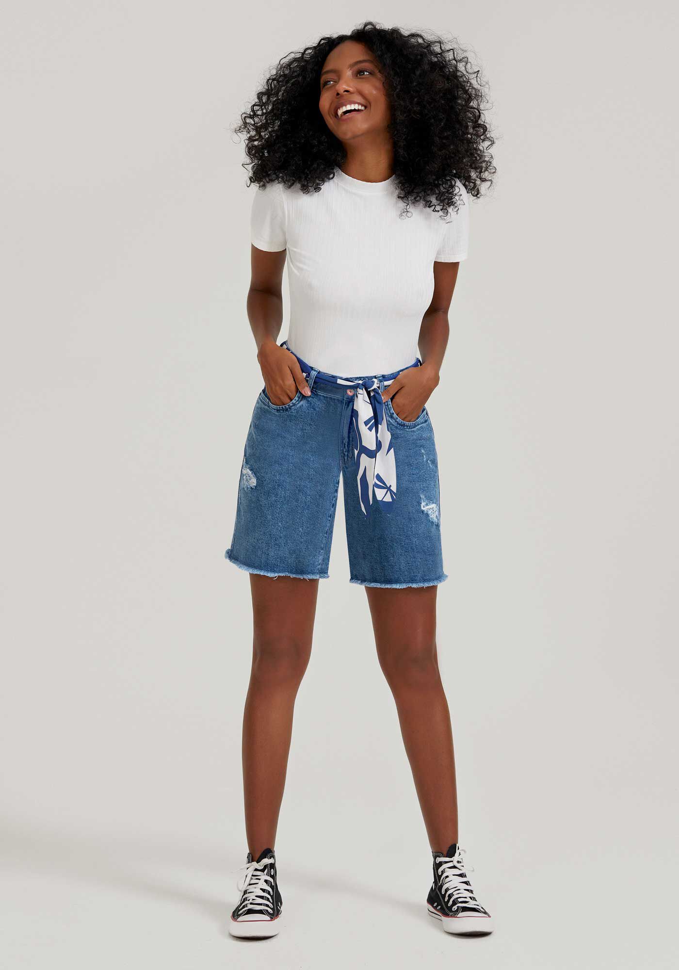 Short cheap jeans estampado