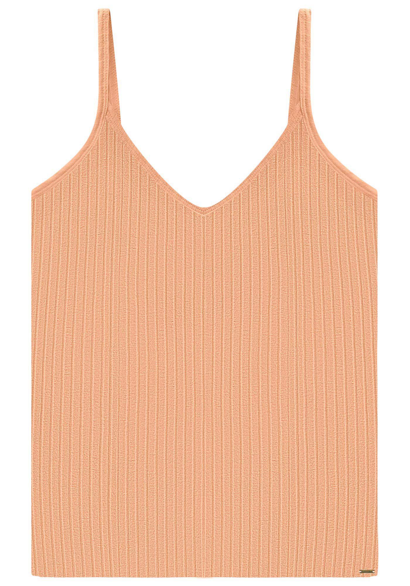 Blusa Regata B&aacute;sica De Al&ccedil;as Finas Em Malha Canelada, , large.