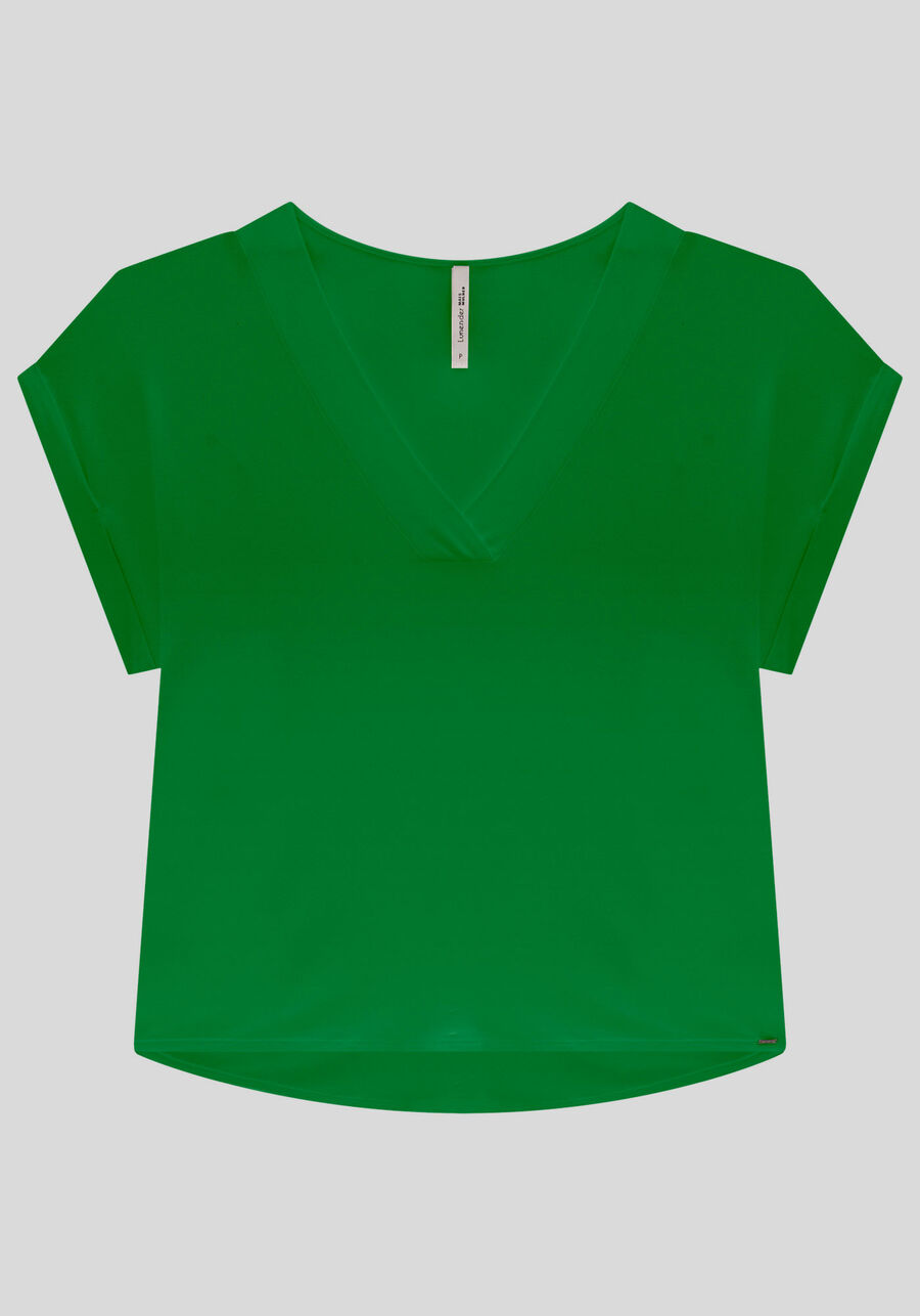 Blusa Plus Size em Malha Viscose com Decote V, . Blusa Plus Size em Malha Viscose com Decote V, , large.