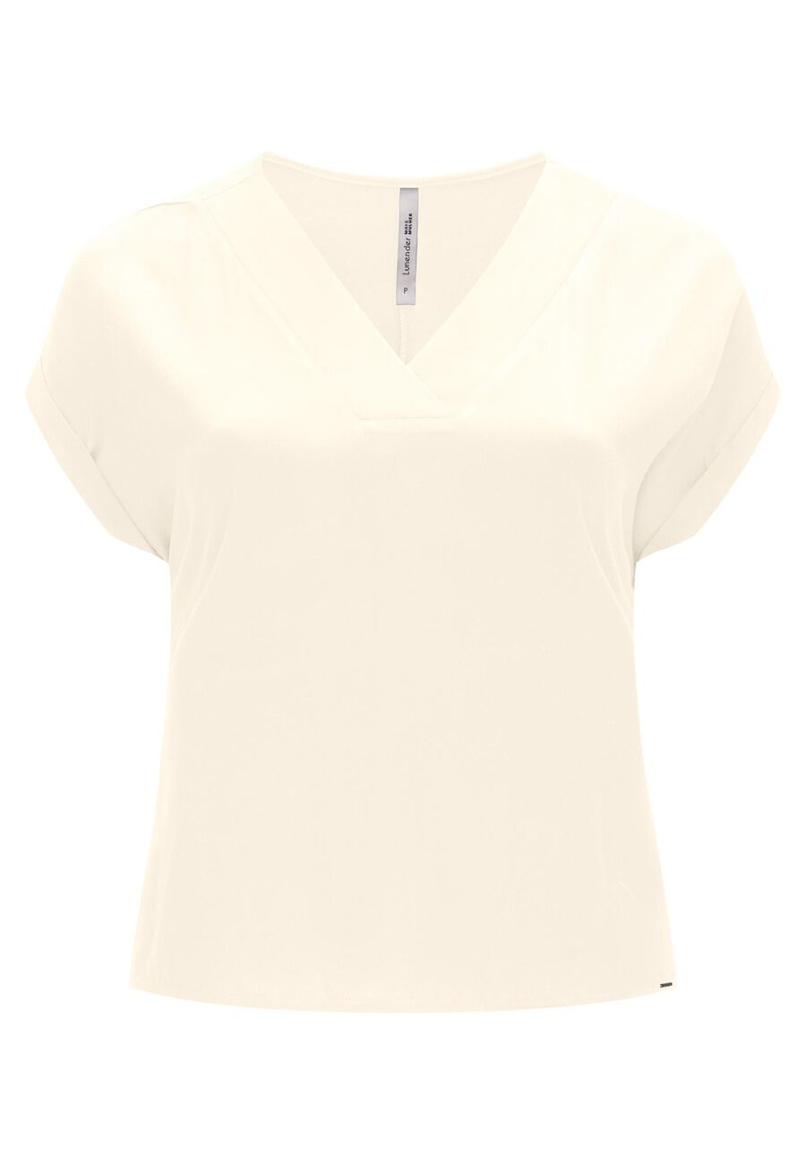 Blusa De Mangas Curtas Com Decote em V Plus Size, . Blusa De Mangas Curtas Com Decote em V Plus Size, , large.