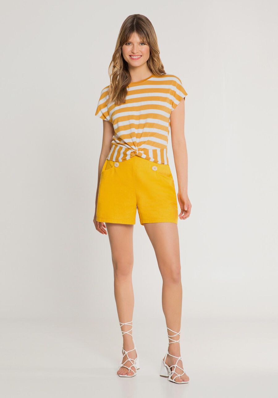 Blusa Listrada em Malha Viscose com Nó Barra, . Blusa Listrada em Malha Viscose com Nó Barra, , large.