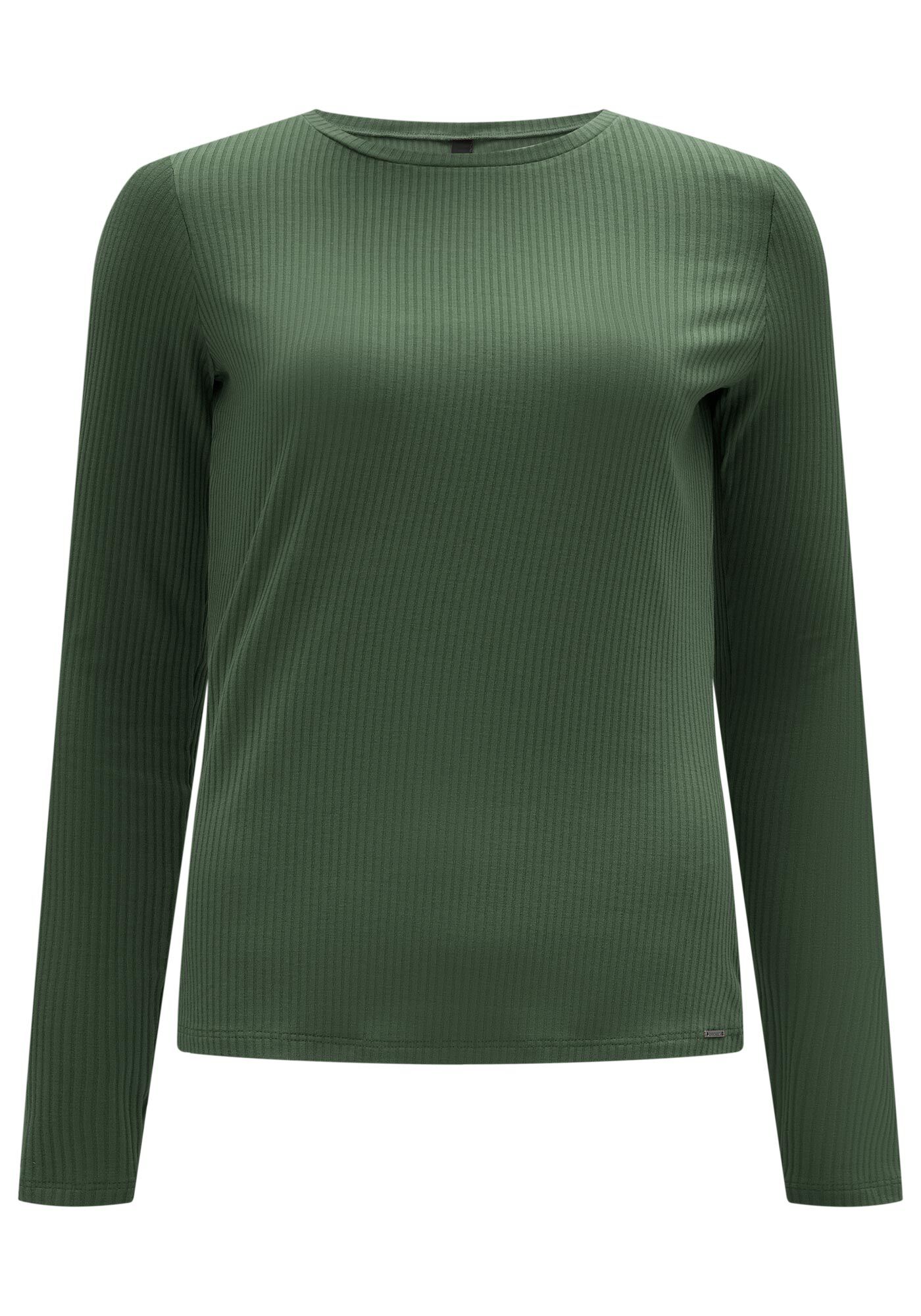 Blusa B&aacute;sica Canelada Manga Longa, , large.