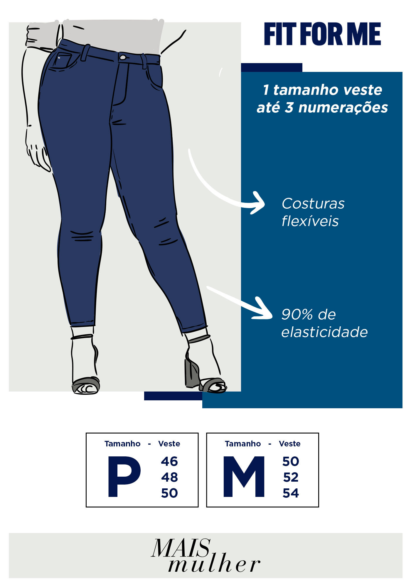 Cal&ccedil;a Skinny Jeans Com Cintura M&eacute;dia E Elastano Fit For Me, JEANS, large.