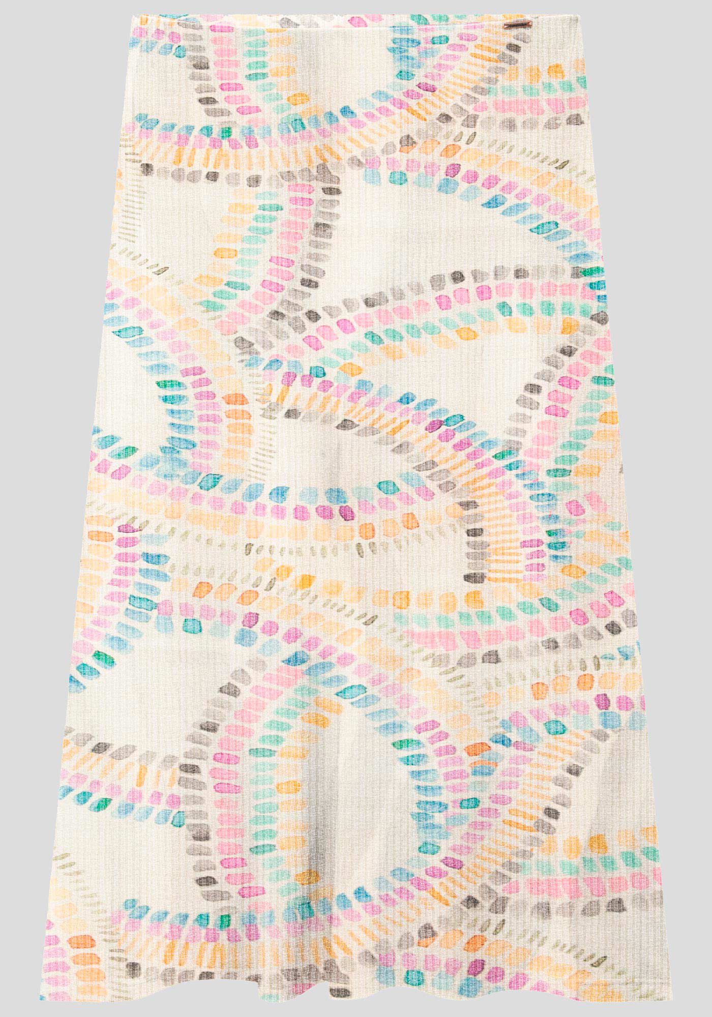 Saia Midi Canelada Estampada, , large.