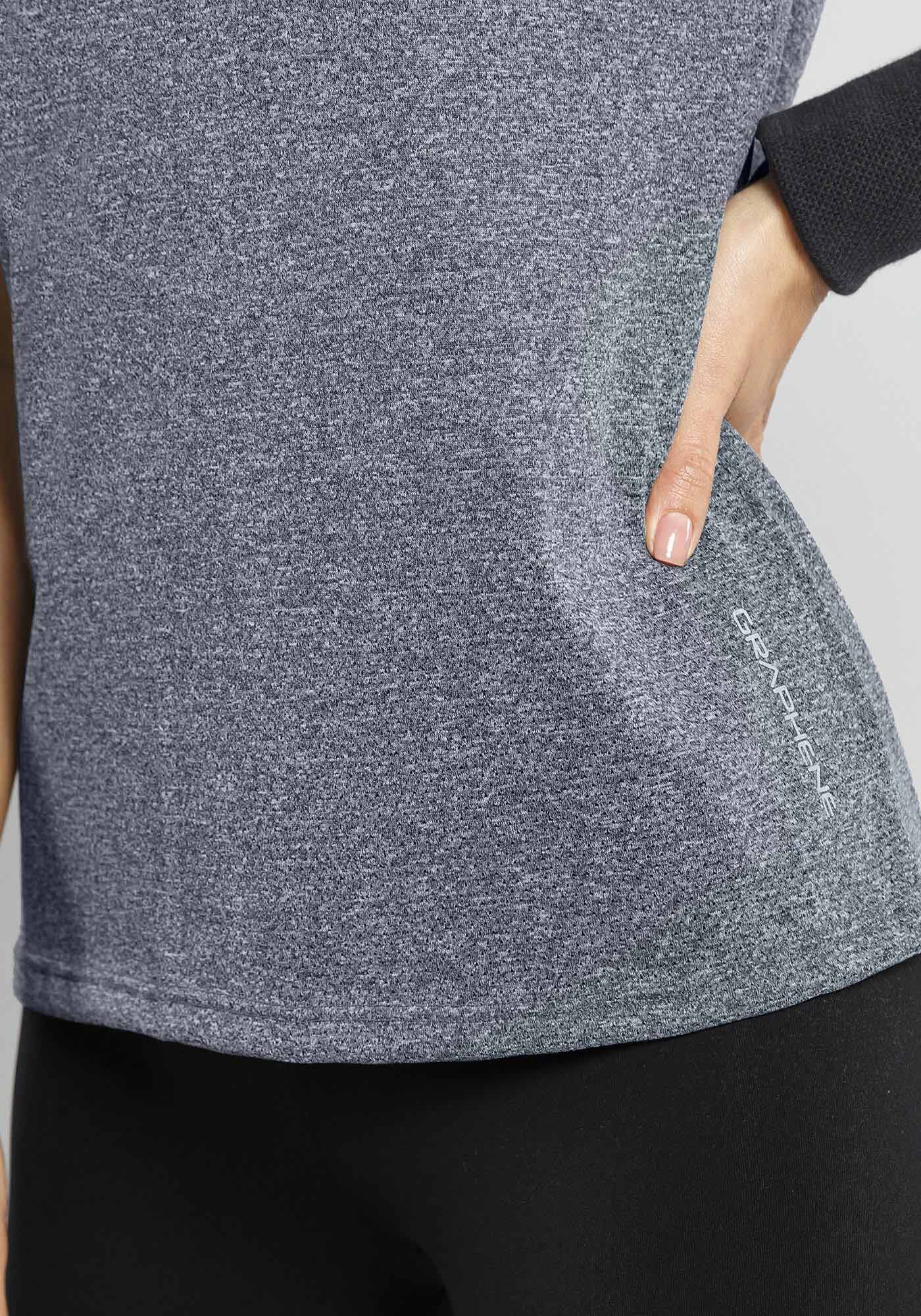 Blusa B&aacute;sica De Mangas Curtas Em Malha De Poliamida, , large.